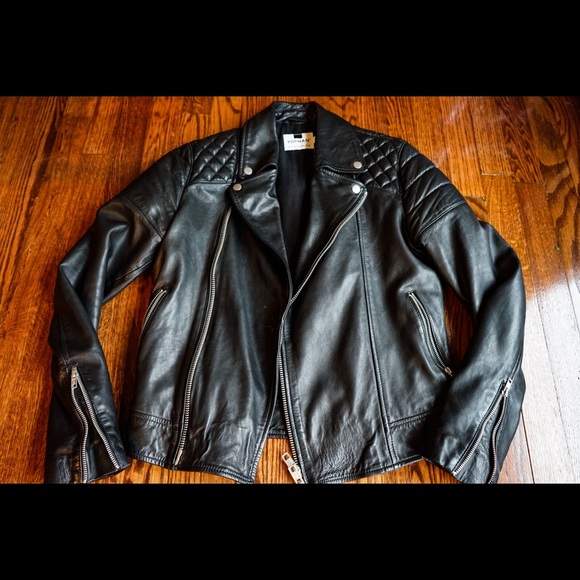 Top Man Genuine Leather Jacket Mens Xs 